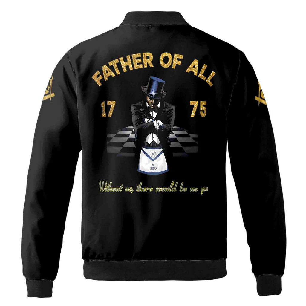 Personalized Freemason Father Of All Golden Line Bomber Jacket (S-5XL)