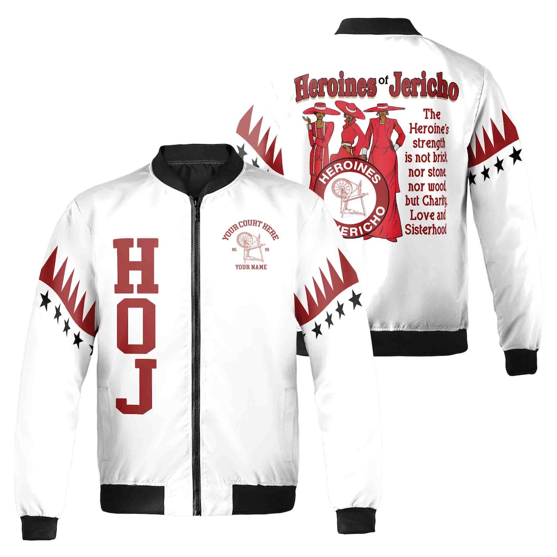 Personalized Heroines of Jericho HOJ Sisterhood Bomber Jacket (S-5XL)