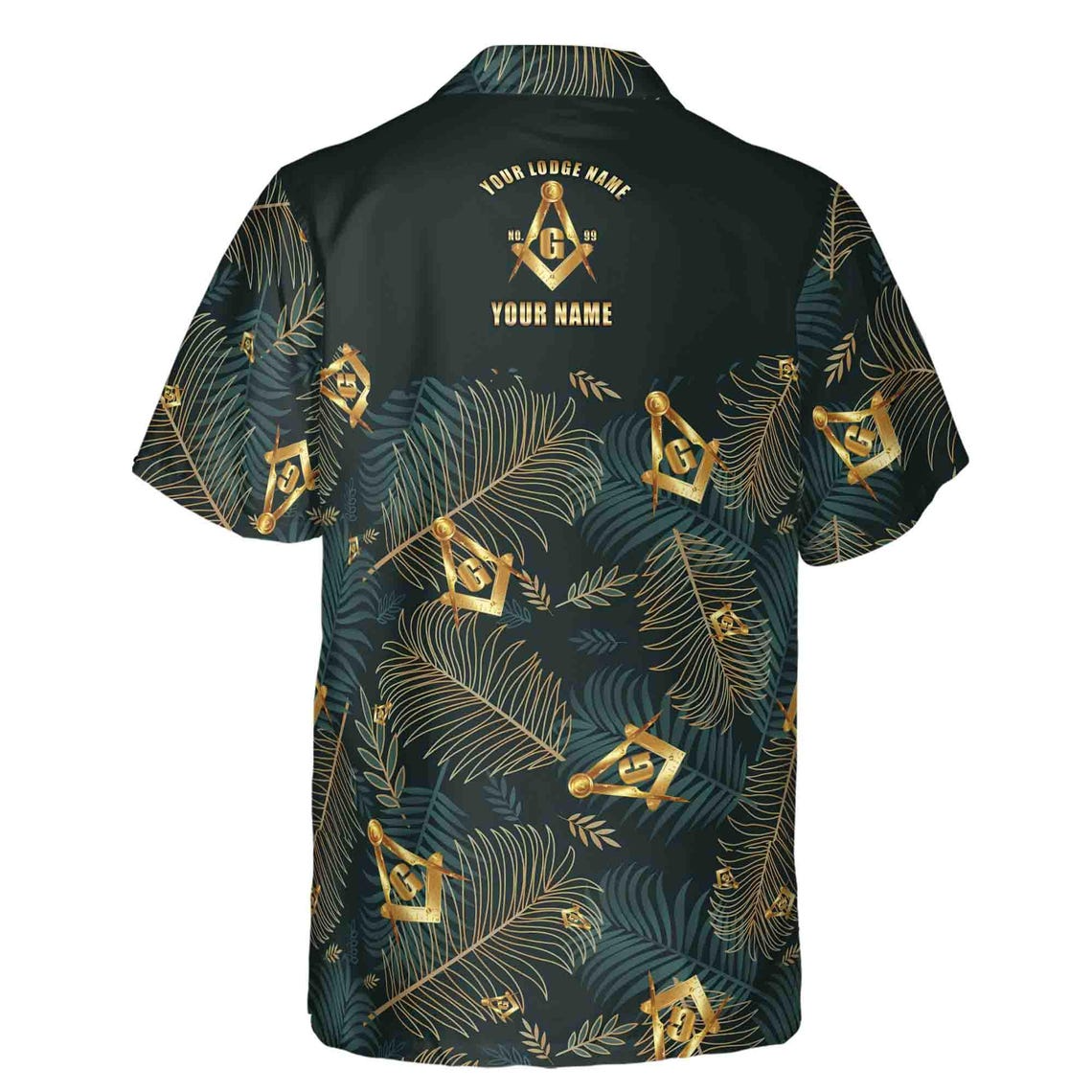 Customize Masonic Master Mason Tropical Palm Leafs Hawaiian Shirts (S-5XL)