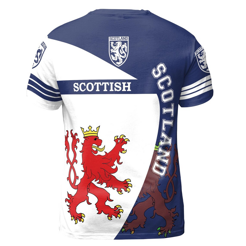 Patriotic Scotland Lion Scottish Coat of Arms Men's T-shirt S-5XL
