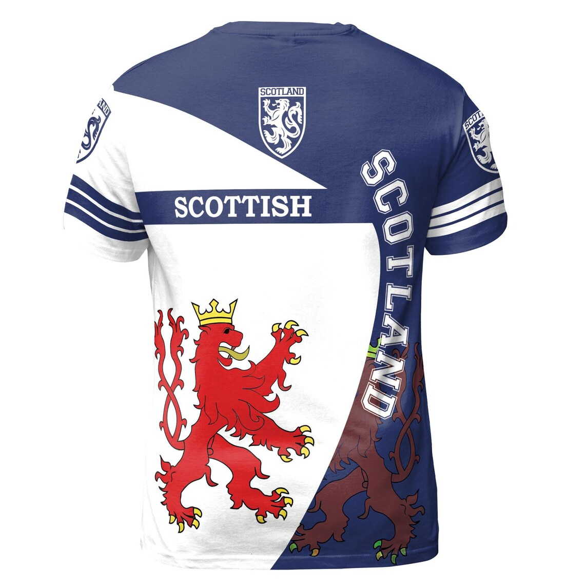 Patriotic Scotland Lion Scottish Coat of Arms Men's T-shirt S-5XL