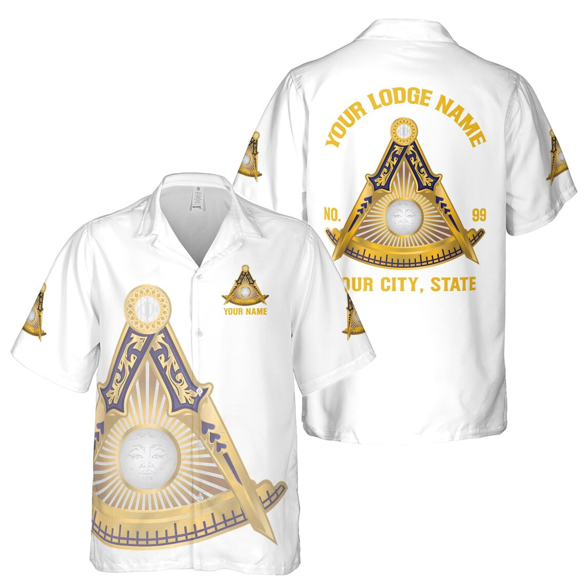 Customized Freemasonry Past Master Masonic Hawaiian Shirts (S-5XL)