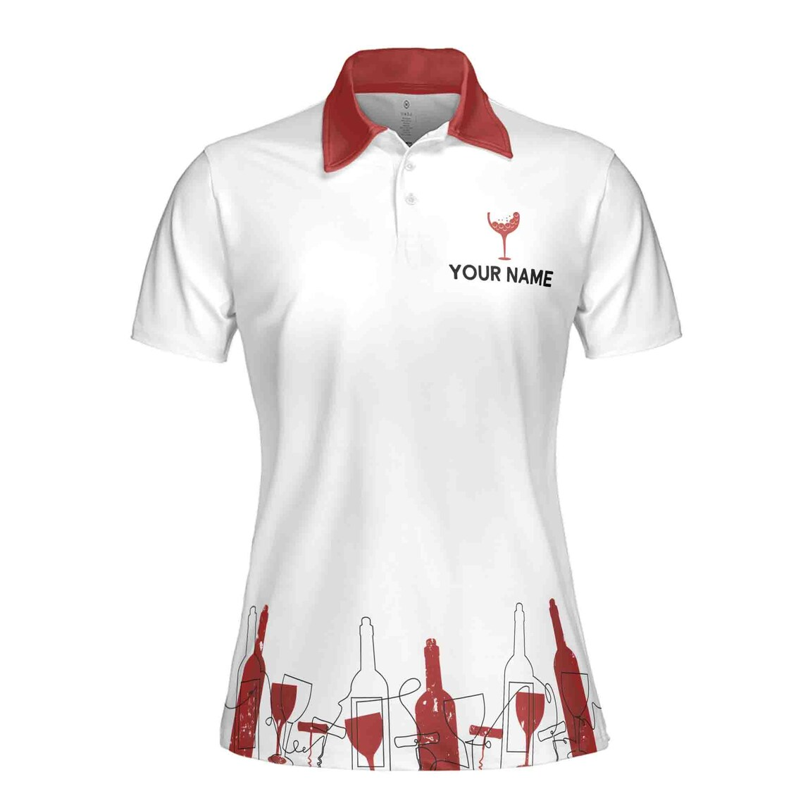 Custom Name Golfing to Wine Women's Polo Shirt (S-5XL)