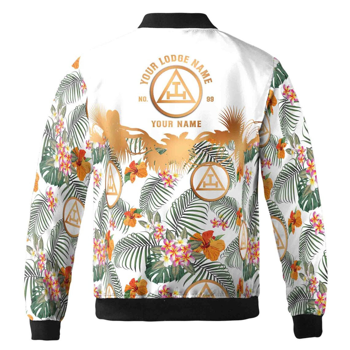 Customized Royal Arch Masonry Palm Leaf Bomber Jacket (S-5XL)