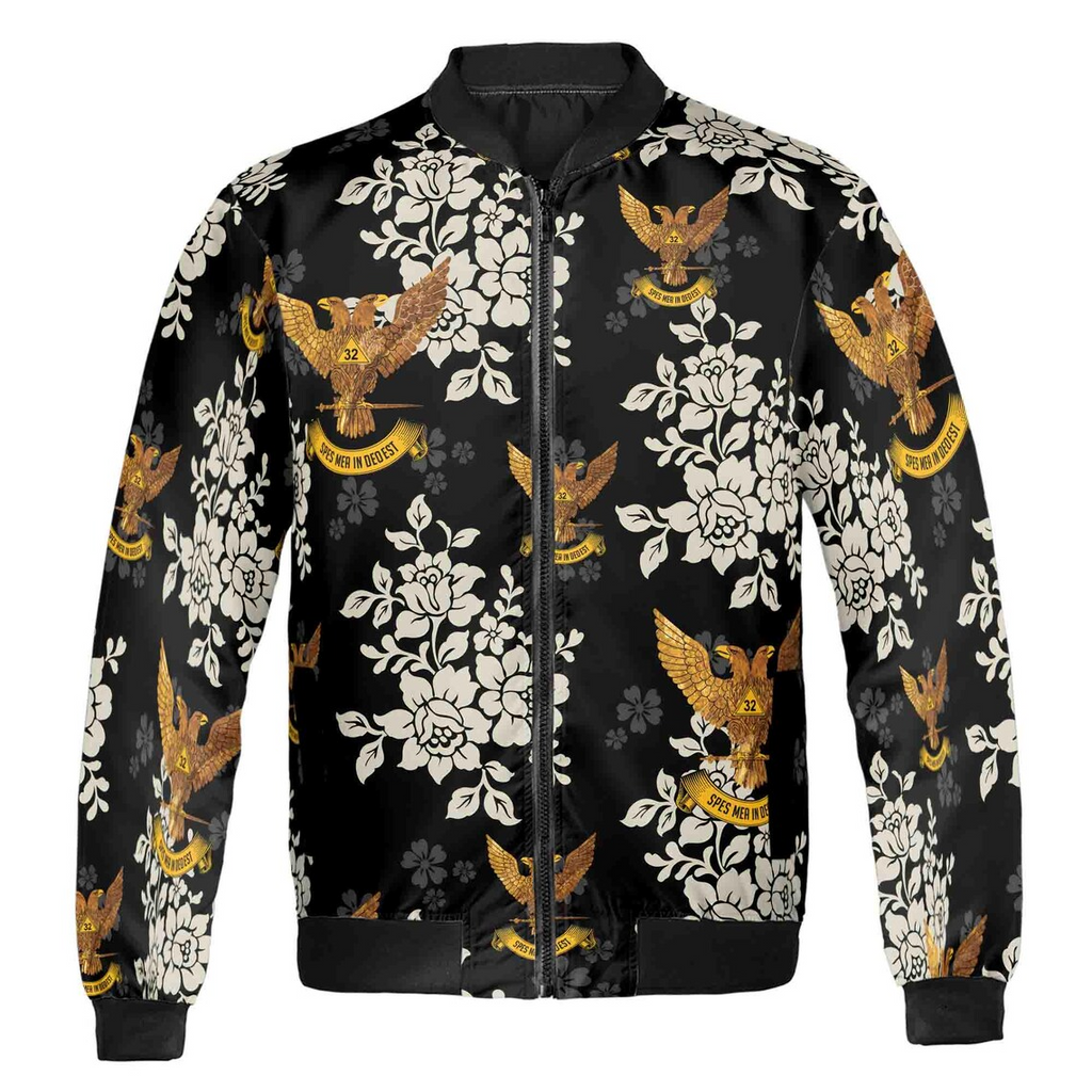 Customized Rite of Scottish 32 Tropical Floral Bomber Jacket (S-5XL)