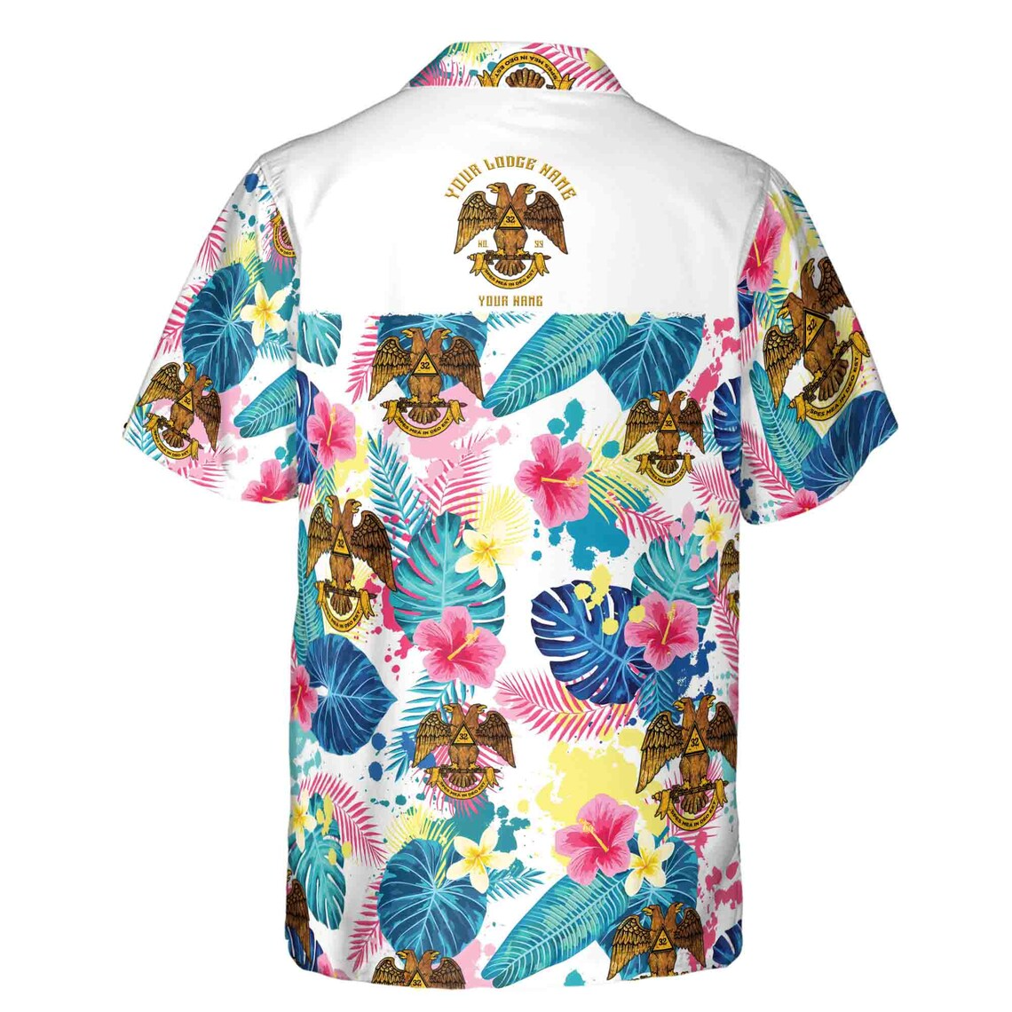 Customized Rite of Scottish 32 Colorful Palm Leaf Hawaiian Shirts (S-5XL)