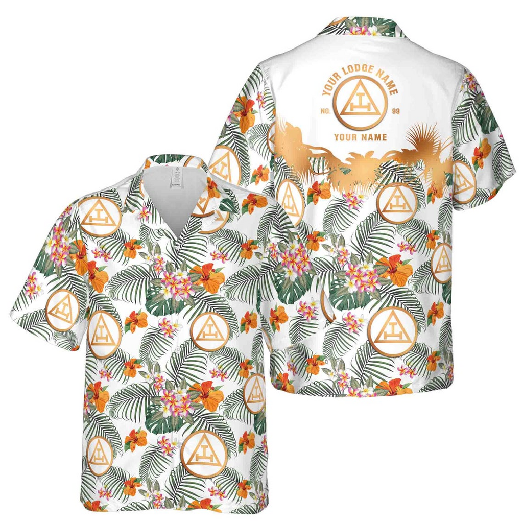 Customized Royal Arch Masonry Palm Leaf Hawaiian Shirts (S-5XL)