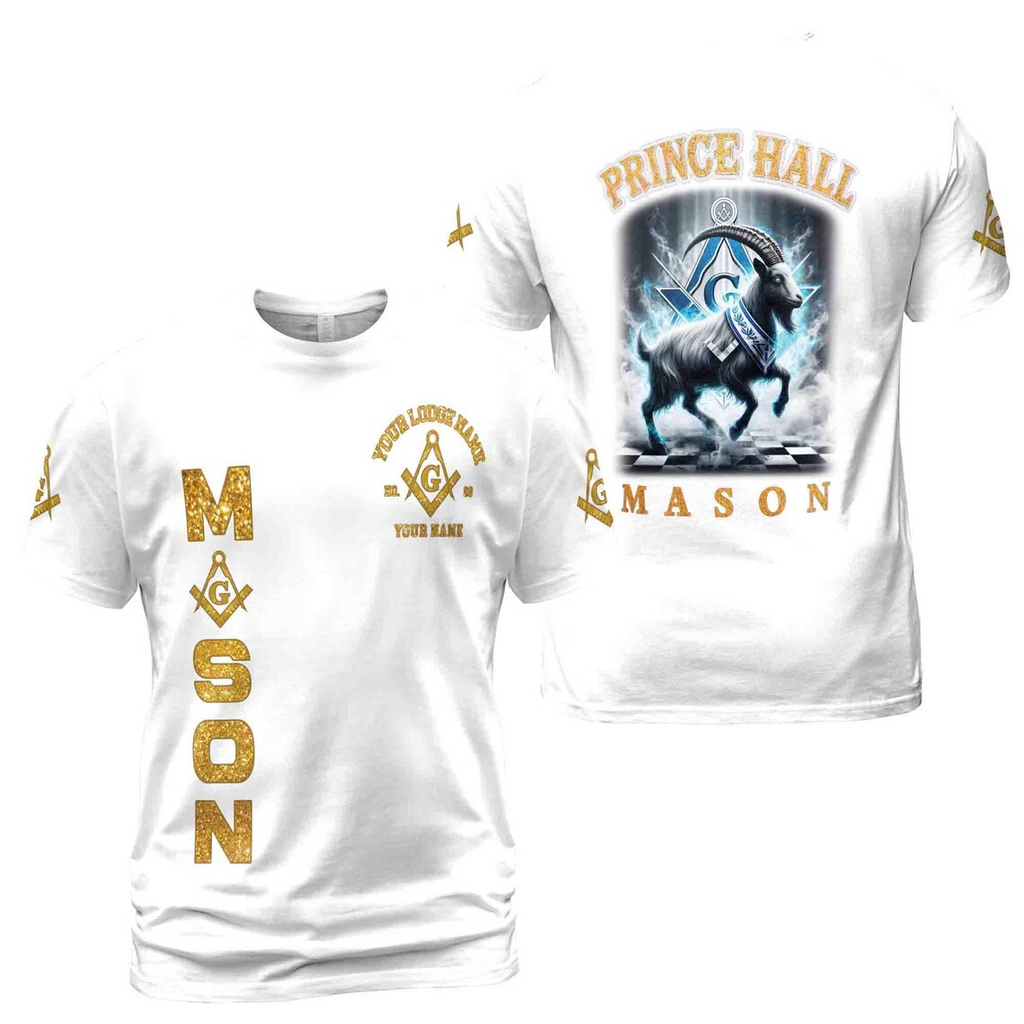 Personalized Freemason Prince Hall Custom Men's 3D T-shirt S-5XL