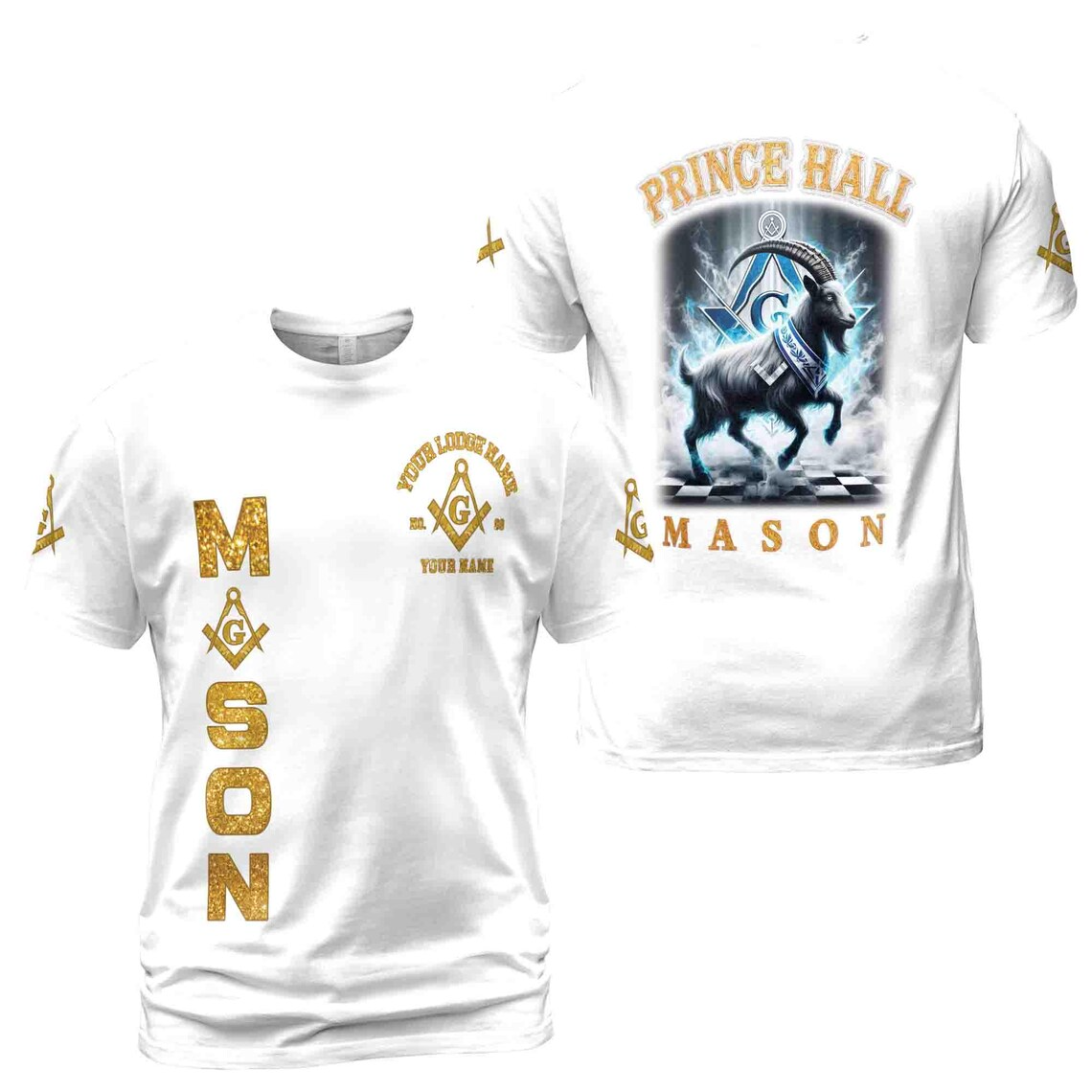 Personalized Freemason Prince Hall Custom Men's 3D T-shirt S-5XL