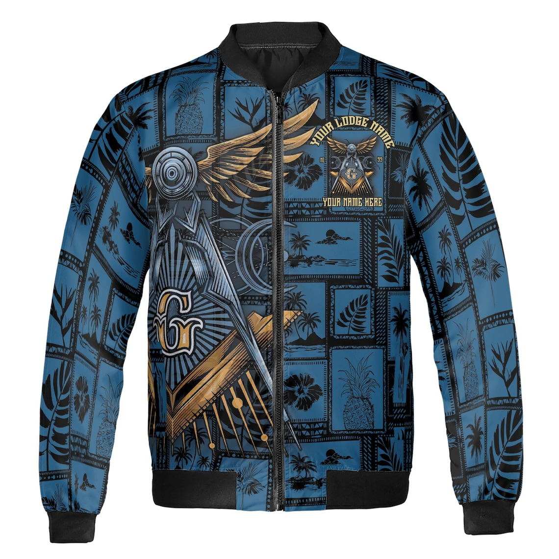 Customized Freemasonry Masonic Vintage Picture Bomber Jacket (S-5XL)