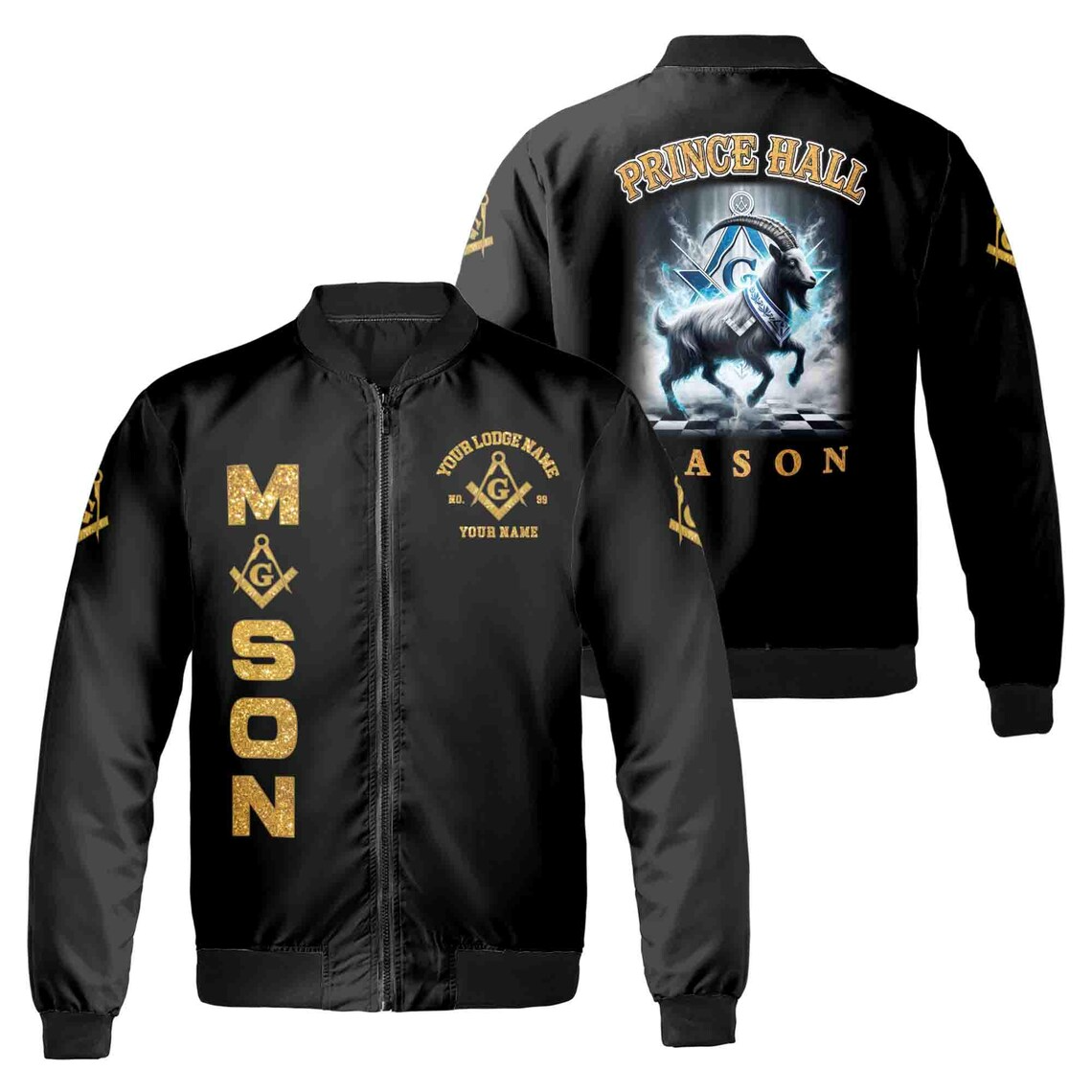 Personalized Freemason Prince Hall Custom Bomber Jacket (S-5XL)