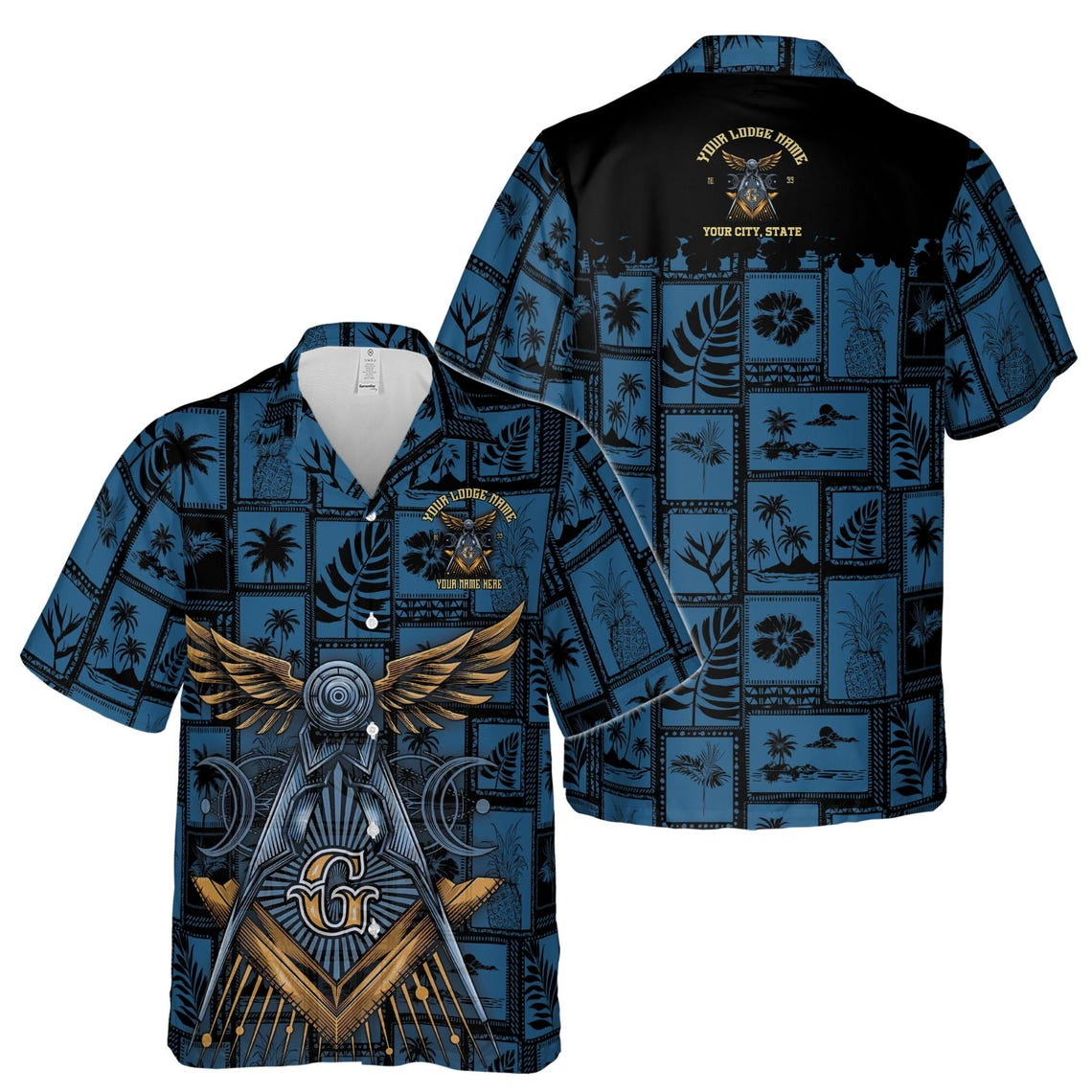 Customized Freemasonry Masonic Vintage Picture Hawaiian Shirts (S-5XL)