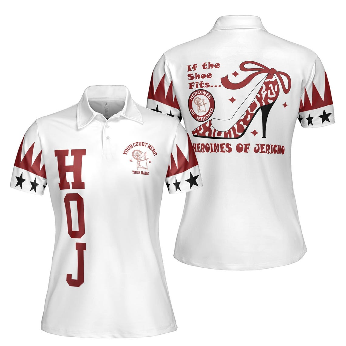 Customized Heroines of Jericho HOJ Sisterhood Women's Polo Shirt (S-5XL)