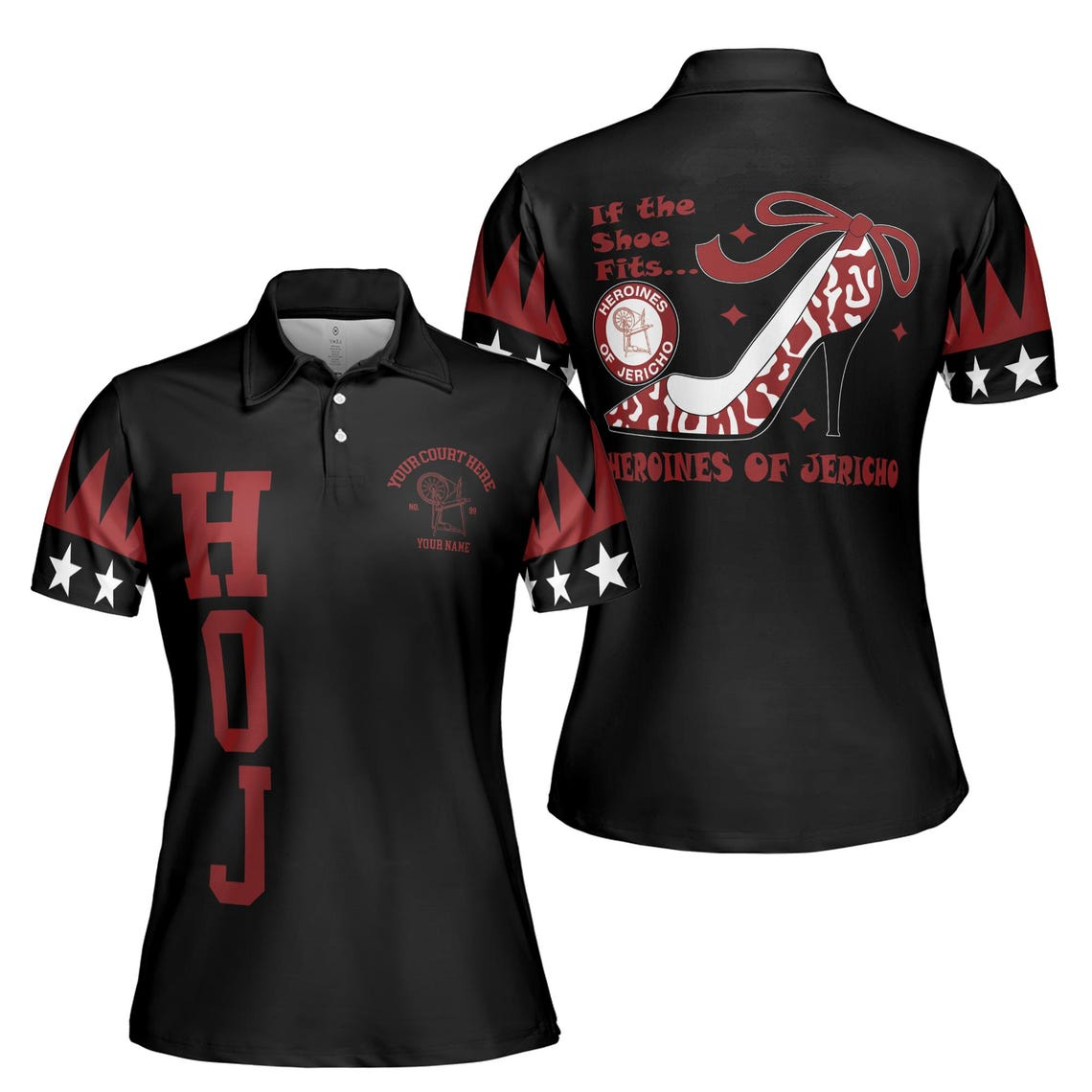Customized Heroines of Jericho HOJ Sisterhood Women's Polo Shirt (S-5XL)