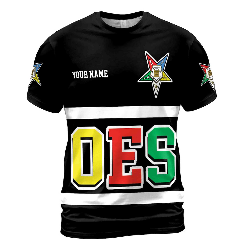 Personalized Multi-color Order of the Eastern Star OES AF&AM 3D T-shirt S-5XL