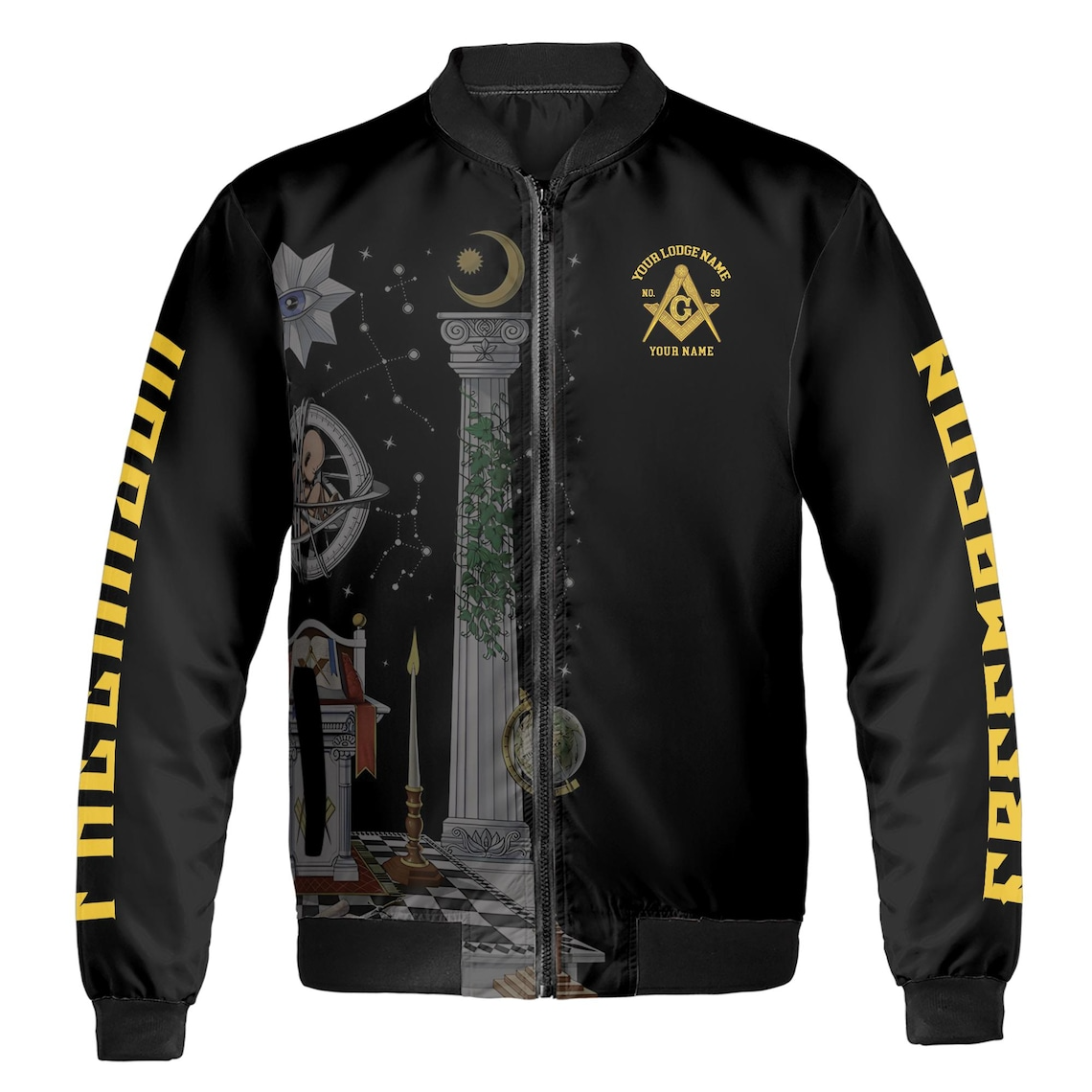 Personalized Masonic Lodge Altar Proud To Be A Mason Bomber Jacket (S-5XL)