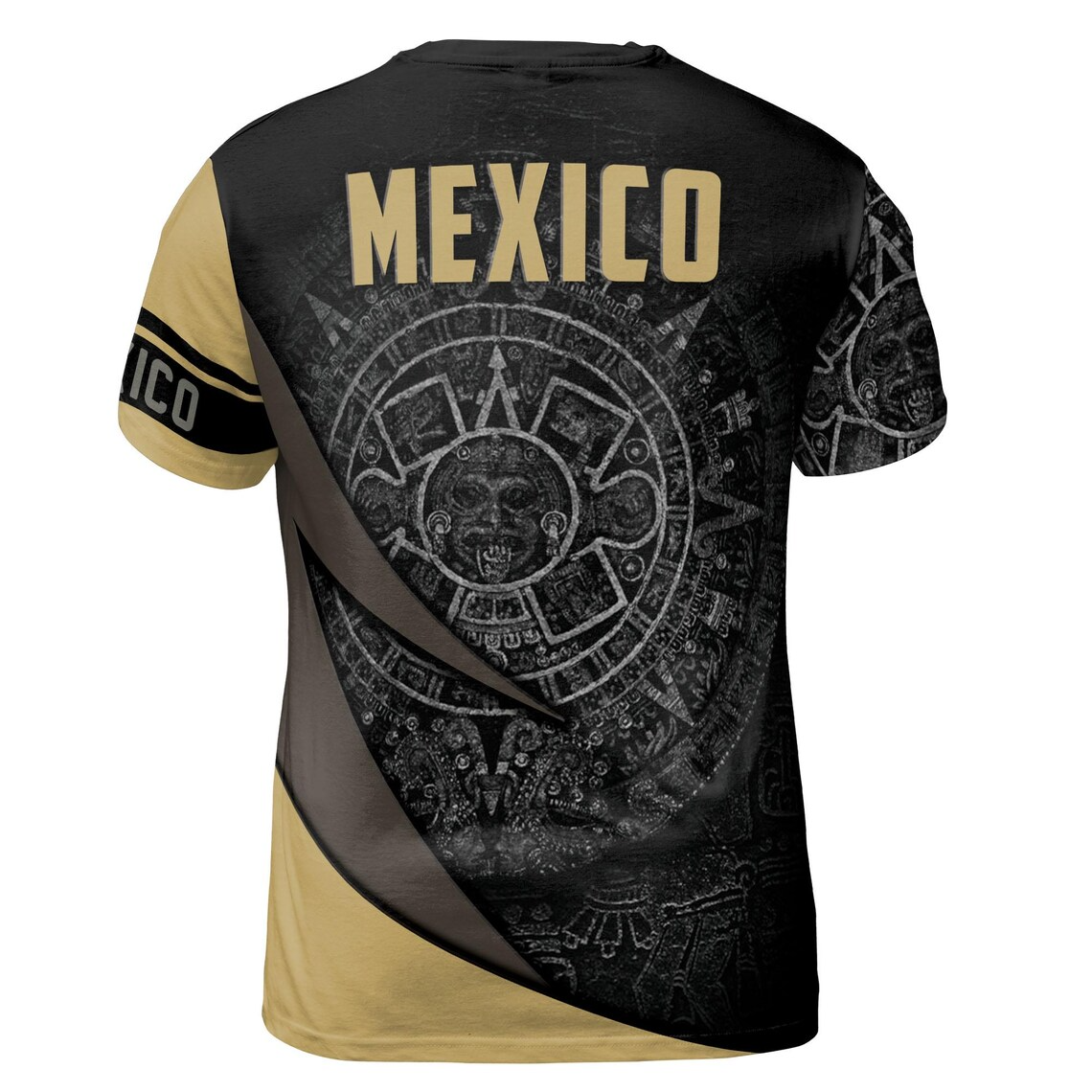 Custom Name Ancient Mexican Tribal Pattern Men's 3D T-shirt (S-5XL)