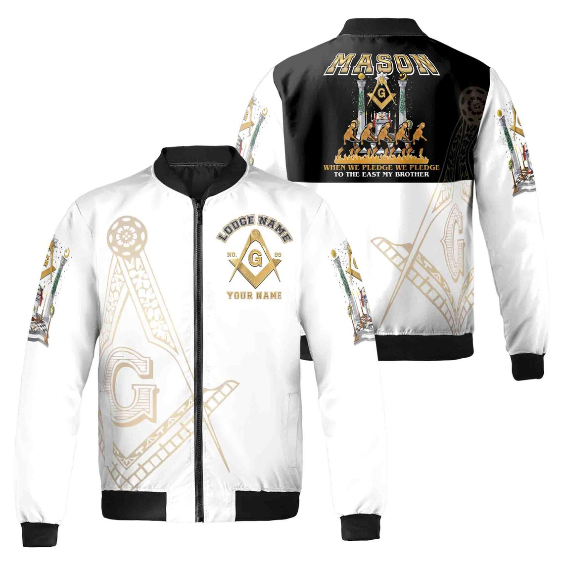 Customized The Harder The Road The More Skilled Mason Bomber Jacket (S-5XL)
