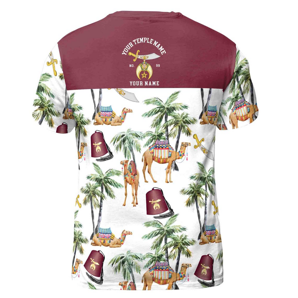 Personalized Noble Shriner Palm Tree With Camel Arabic Men's 3D T-shirt S-5XL