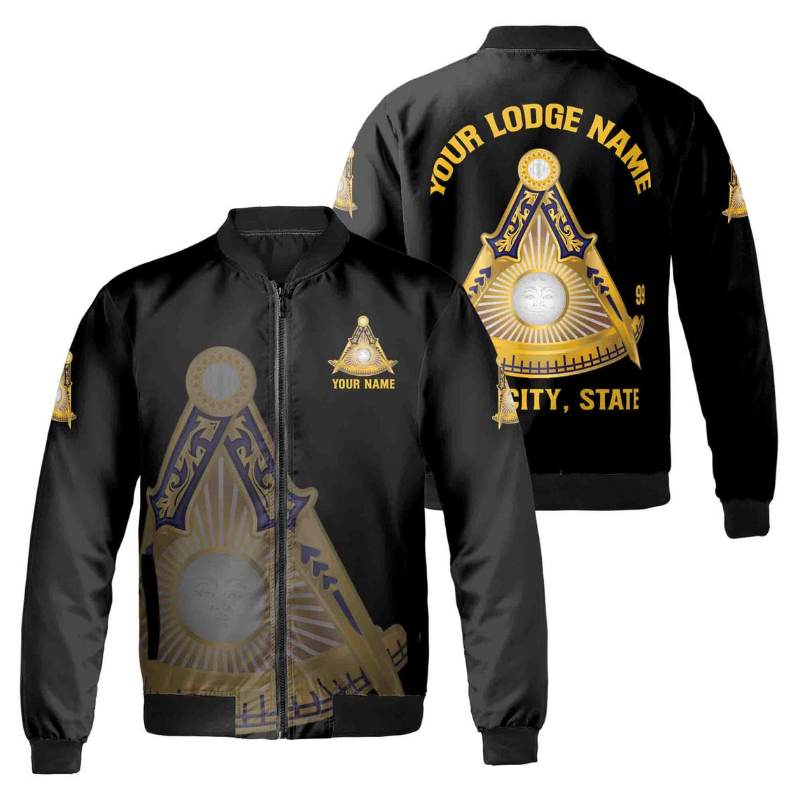 Customized Freemasonry Past Master Masonic Bomber Jacket (S-5XL)