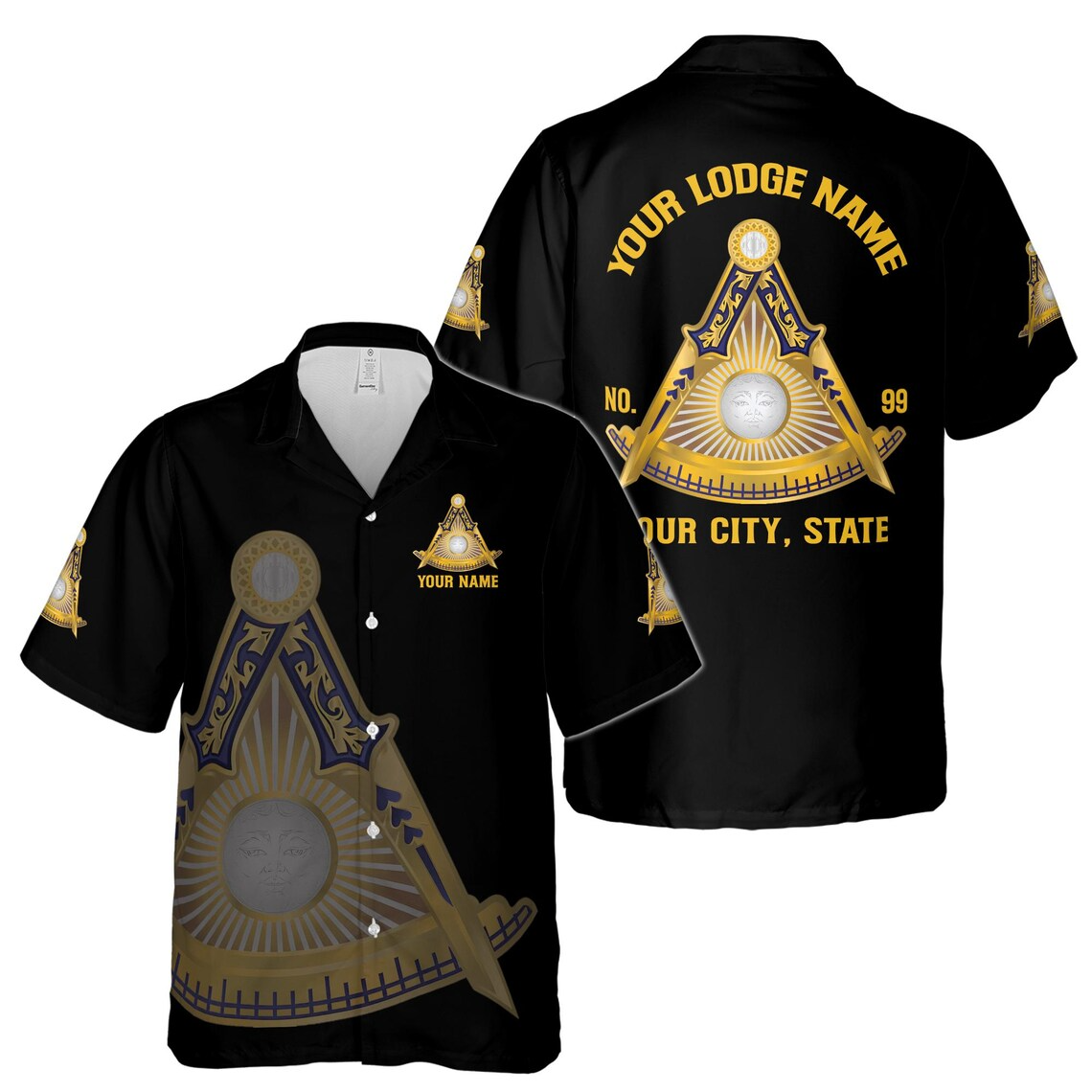 Customized Freemasonry Past Master Masonic Hawaiian Shirts (S-5XL)