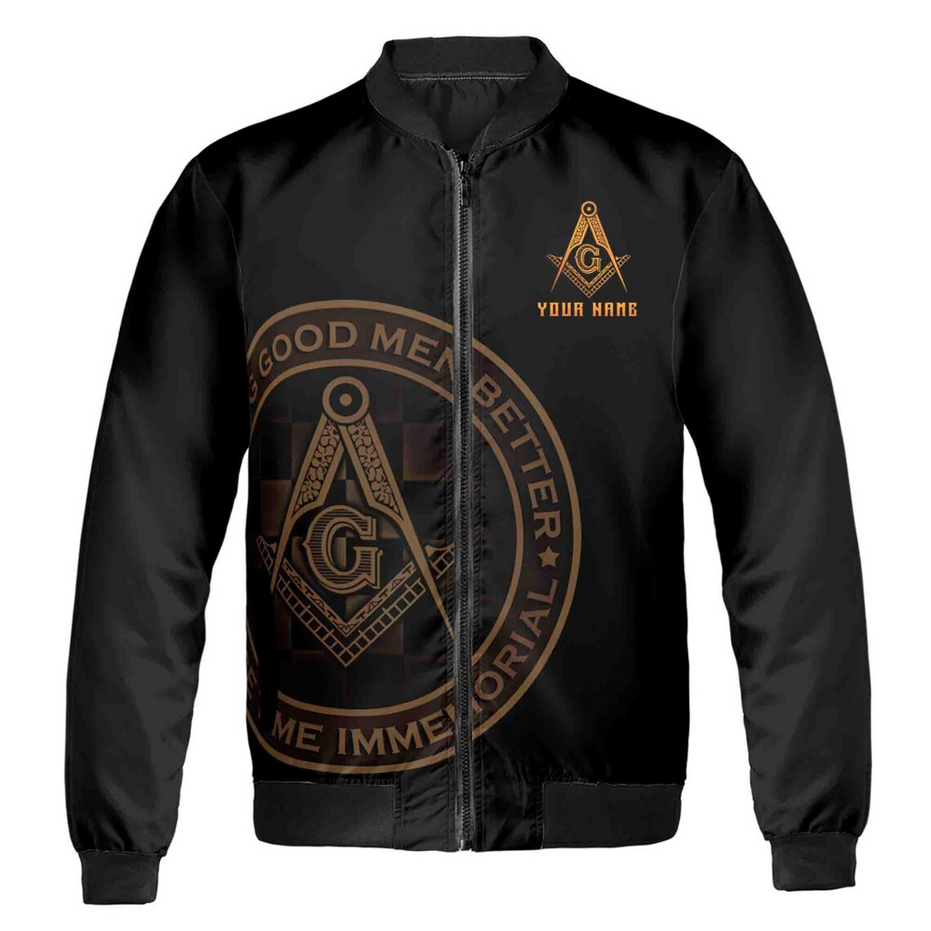 Personalized Making Good Men Better Masonic Lodge Bomber Jacket (S-5XL)