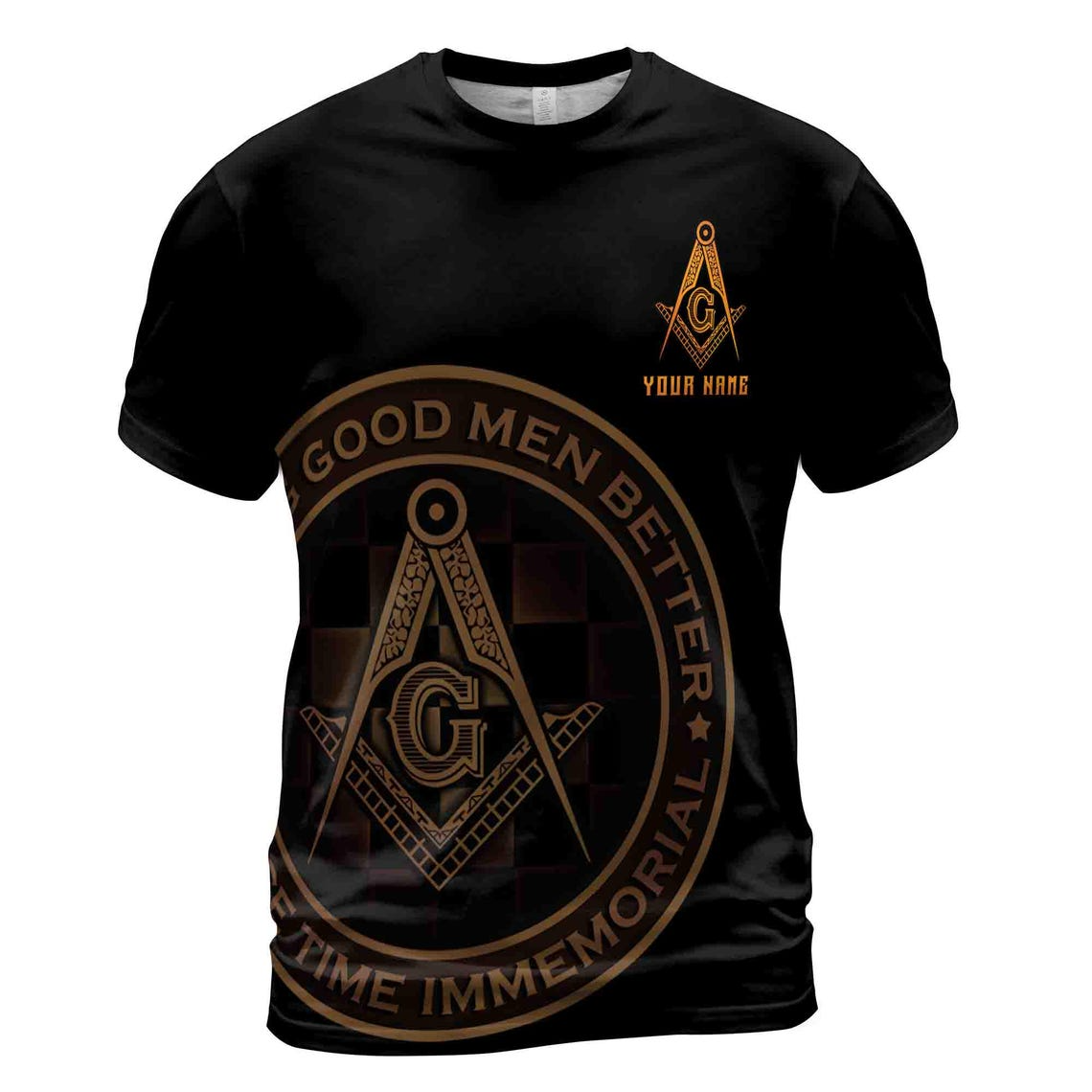 Personalized Making Good Men Better Masonic Lodge Men's 3D T-Shirt (S-5XL)