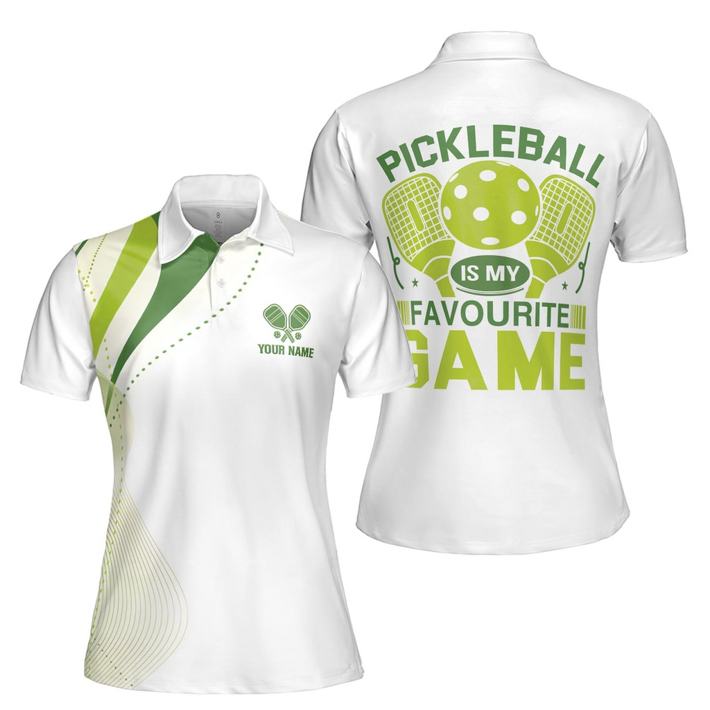 Custom Name Pickleball Is My Favourite Game Women's Polo Shirt (S-5XL)