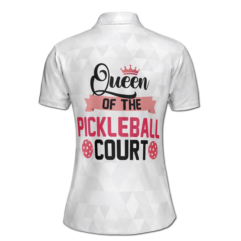 Customized Queen Of The Pickle Ball Court Women's Polo Shirt (S-5XL)