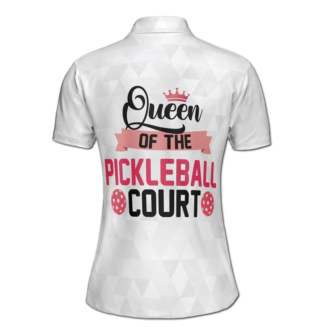 Customized Queen Of The Pickle Ball Court Women's Polo Shirt (S-5XL)