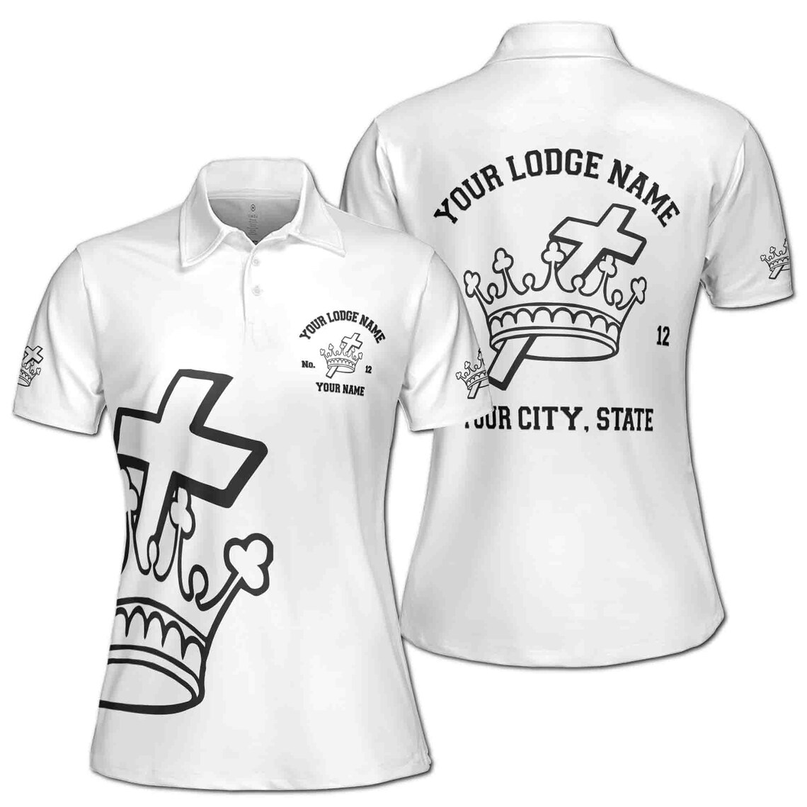 Customize Name Freemasonry Lady Knights Templar Freemasonry Women's Polo Shirt (S-5XL)