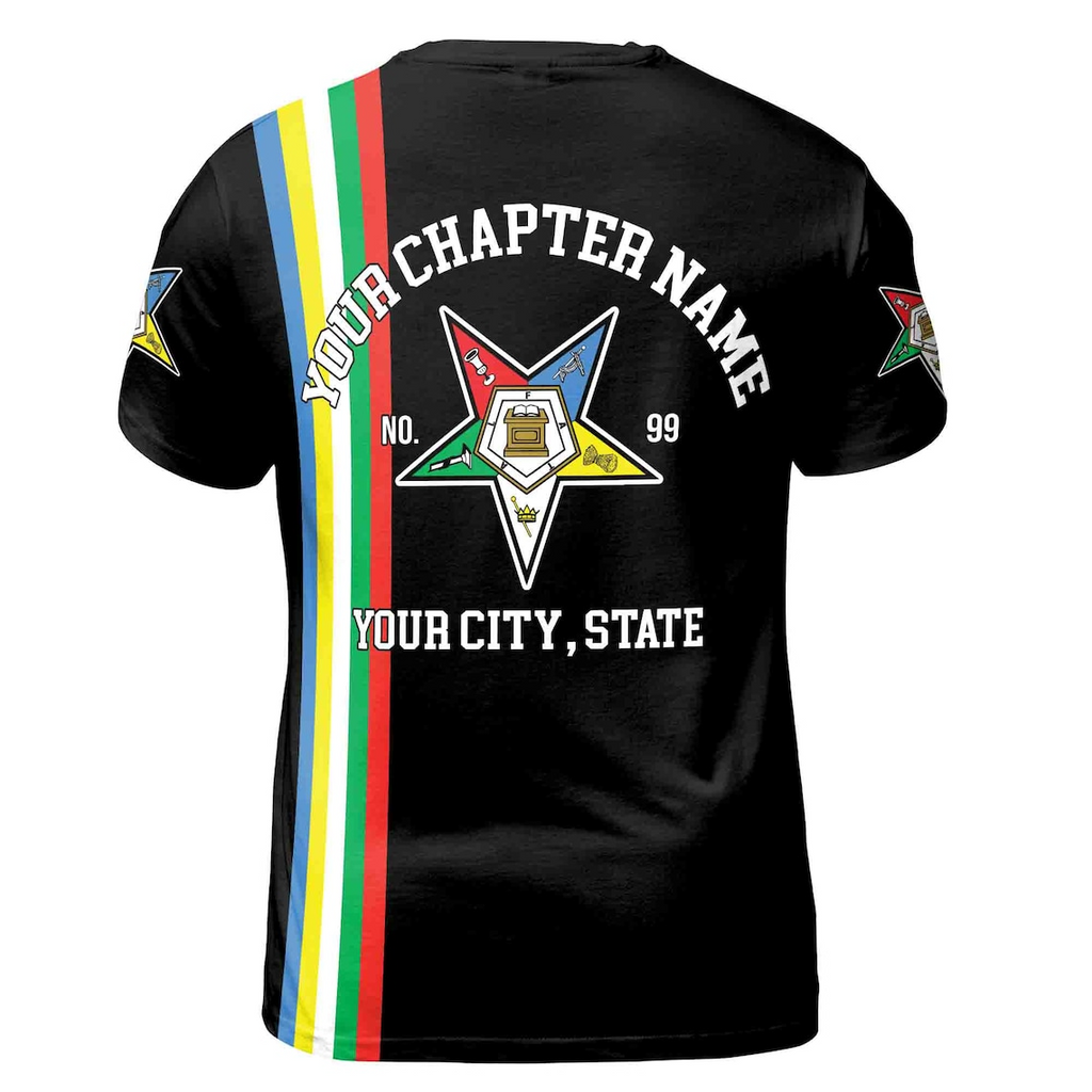 Personalized Multi-color Order of the Eastern Star OES AF&AM 3D T-shirt S-5XL