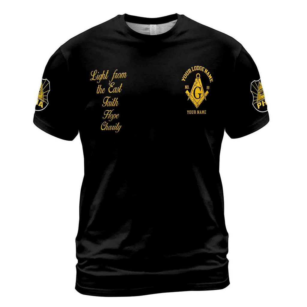 Personalized Light From East Prince Hall Mason 357 3D T-shirt (S-5XL)