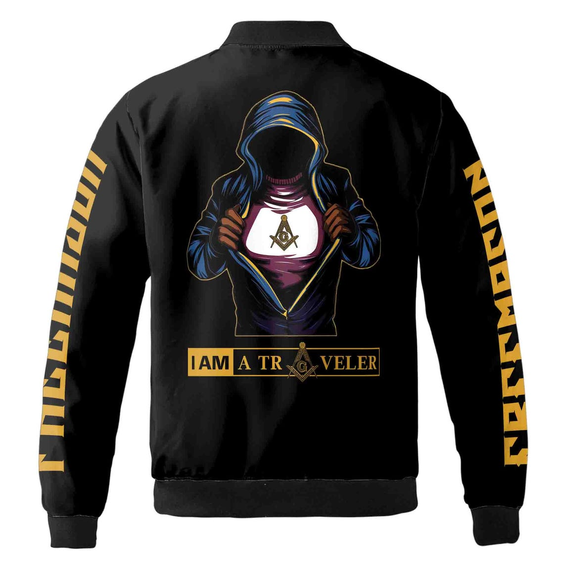 Customized I Am A Traveler Freemason Masonic Bomber Jacket (S-5XL)