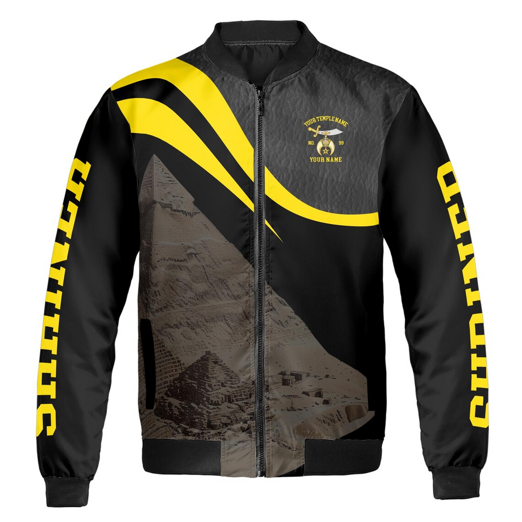 Personalized Noble Shriner Ancient Pyramid Bomber Jacker (S-5XL)