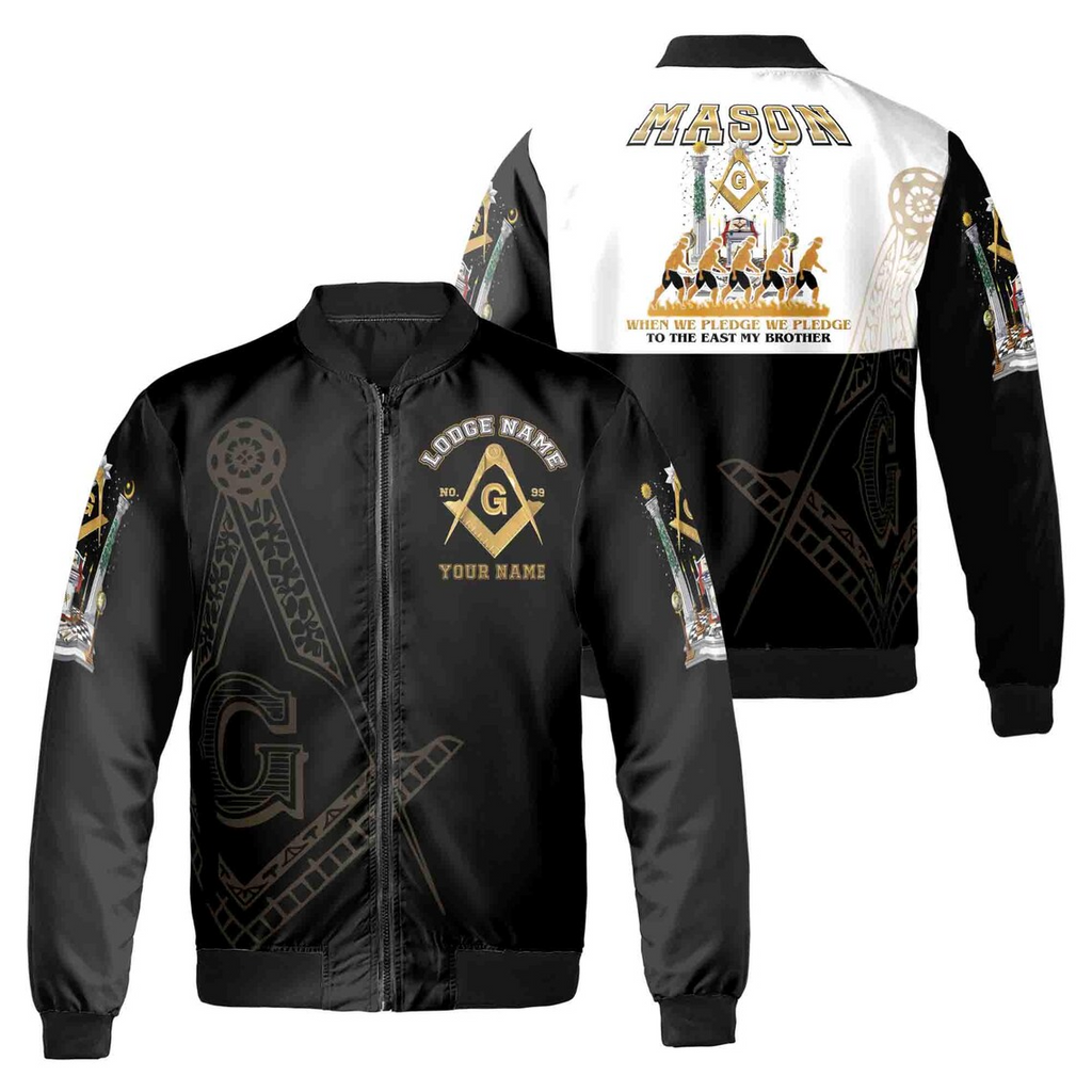 Customized The Harder The Road The More Skilled Mason Bomber Jacket (S-5XL)