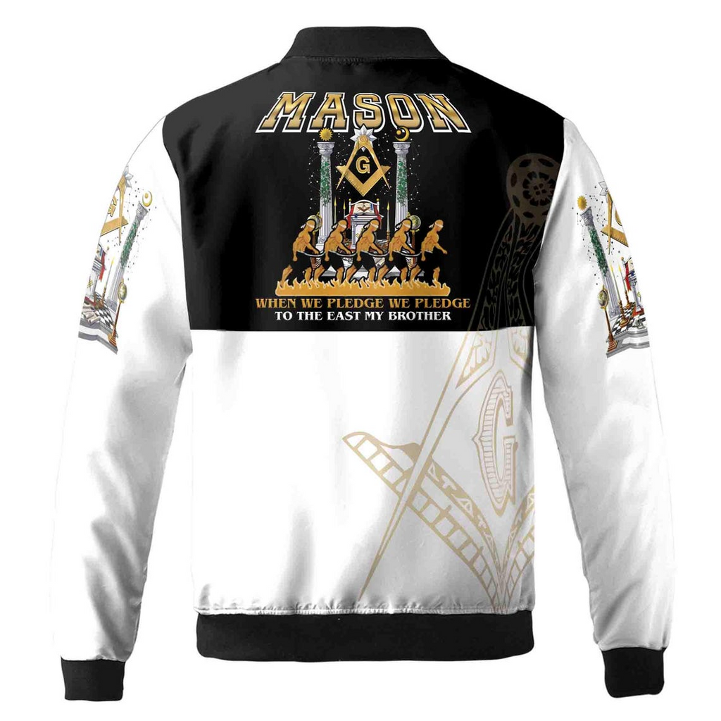 Customized The Harder The Road The More Skilled Mason Bomber Jacket (S-5XL)