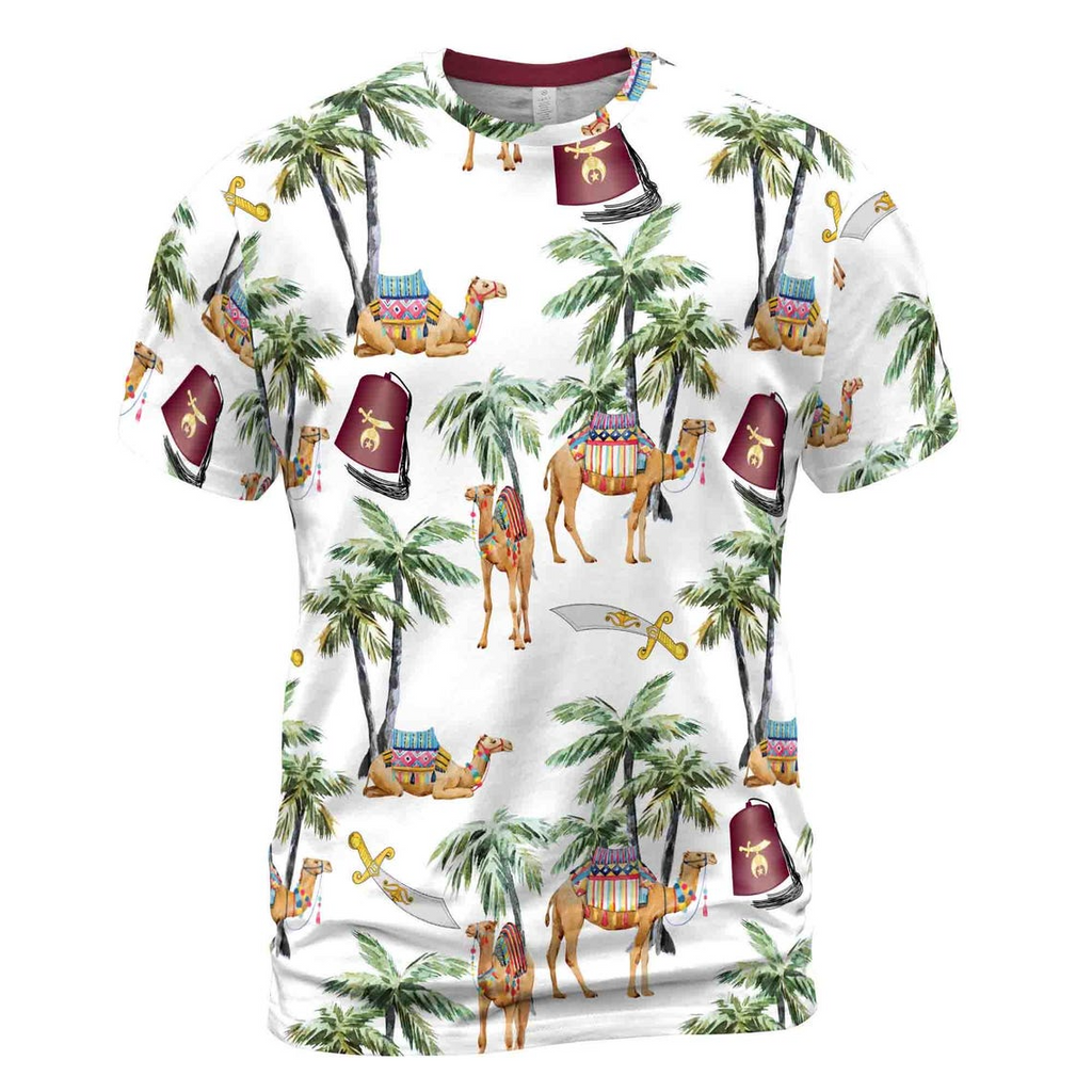 Personalized Noble Shriner Palm Tree With Camel Arabic Men's 3D T-shirt S-5XL