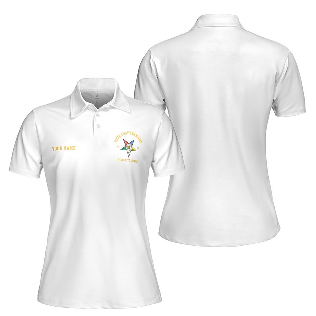 Personalized Order of the Eastern Star OES Multi Color Women's Polo Shirt (S-5XL)