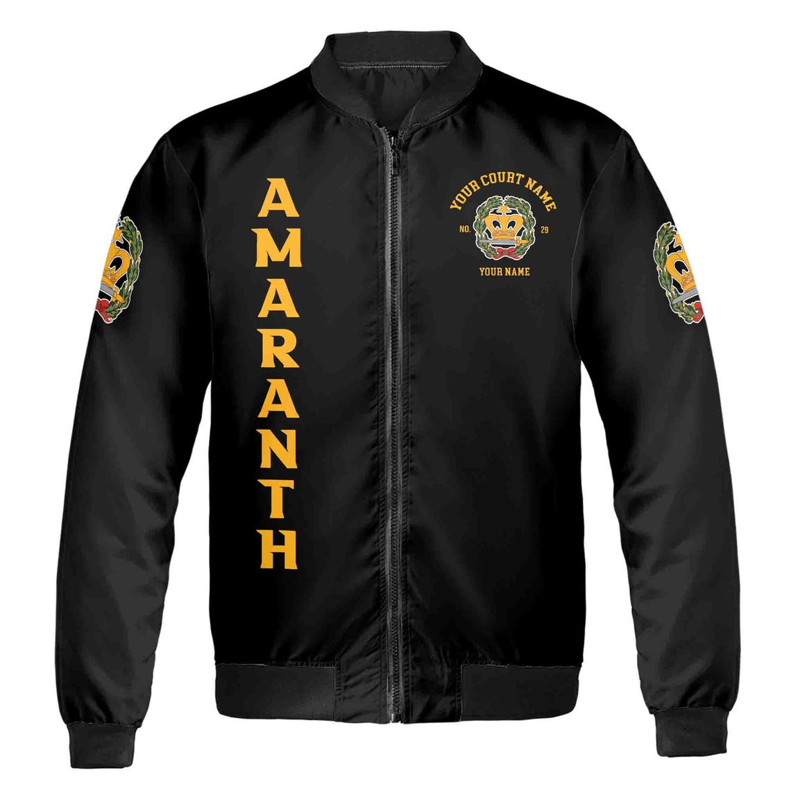 Customized Court Order of the Amaranth Emblem Unisex Bomber Jacket (S-5XL)
