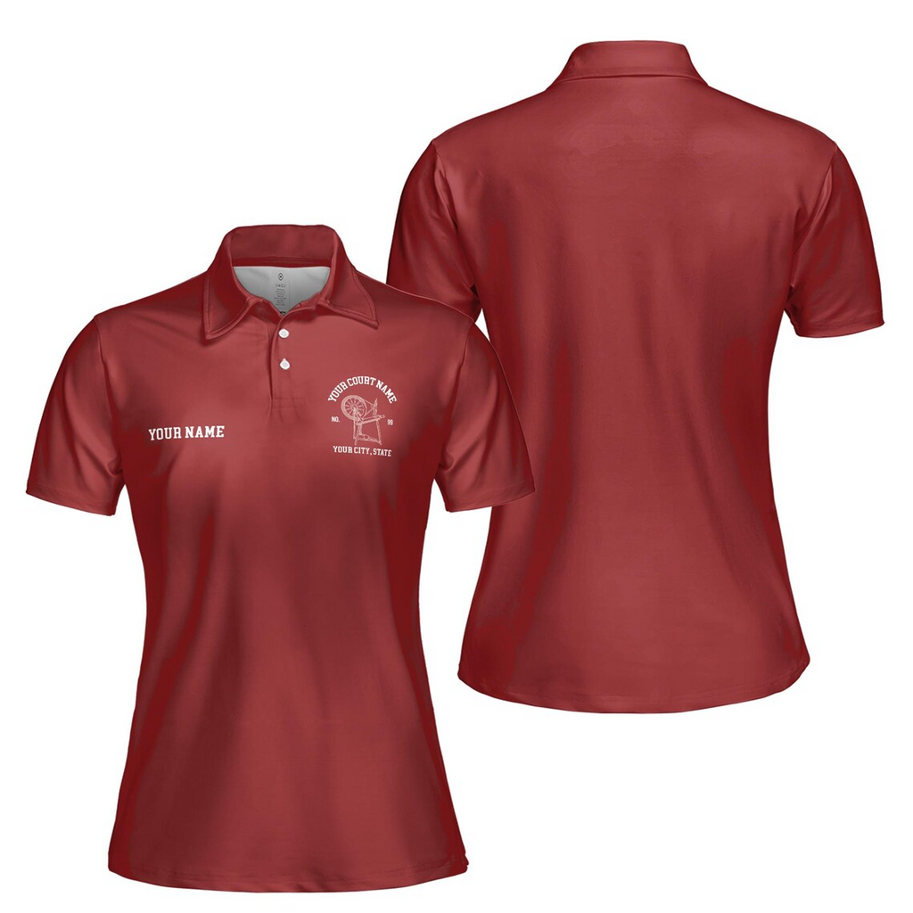 Personalized HOJ Heroines Of Jericho Maroon Women's Polo Shirt (S-5XL)