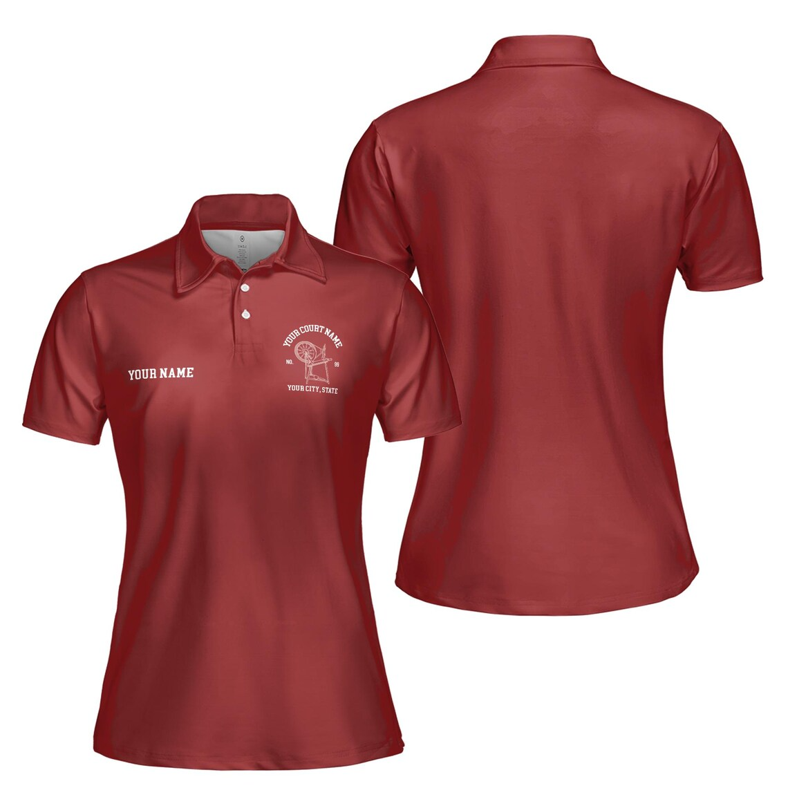 Personalized HOJ Heroines Of Jericho Maroon Women's Polo Shirt (S-5XL)