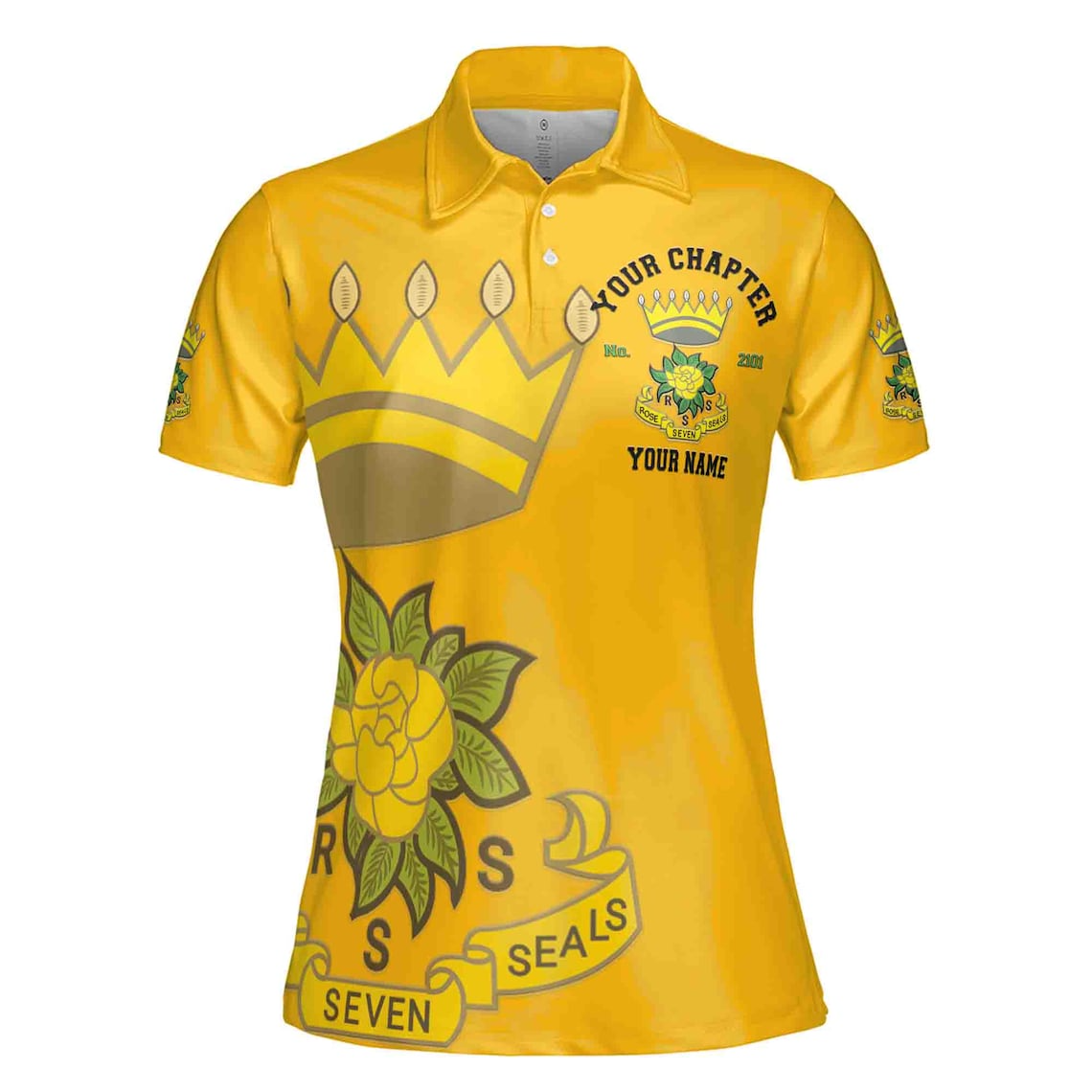 Customize Rose Of The Seven Seals DOS Fraterner Masonic Sisters Freemasonry Women's Polo Shirt (S-5XL)