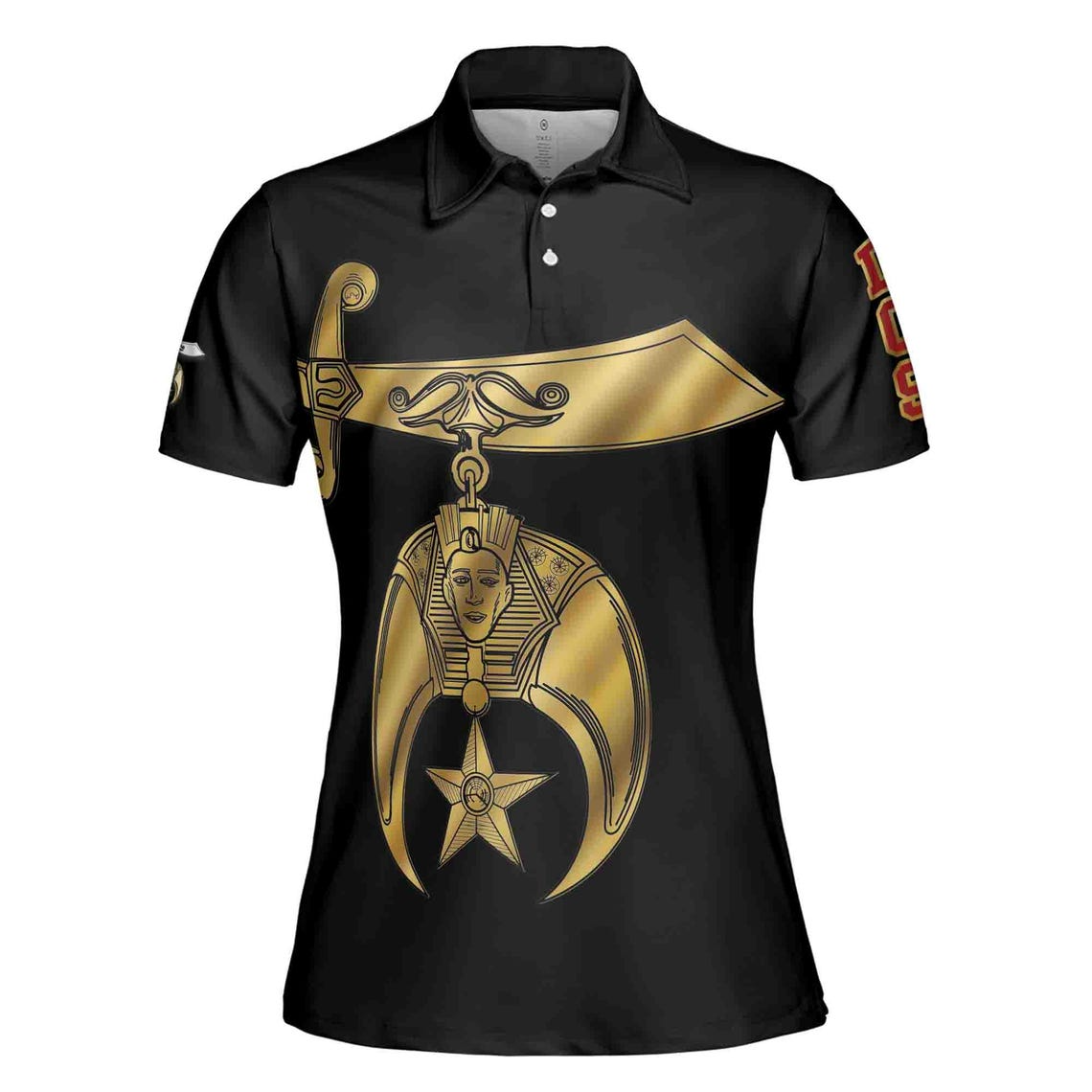 Customize Daughters of Sphinx Shriner Emblem, DOS Fraterner Degree Freemasonary Women's Polo Shirt (S-5XL)