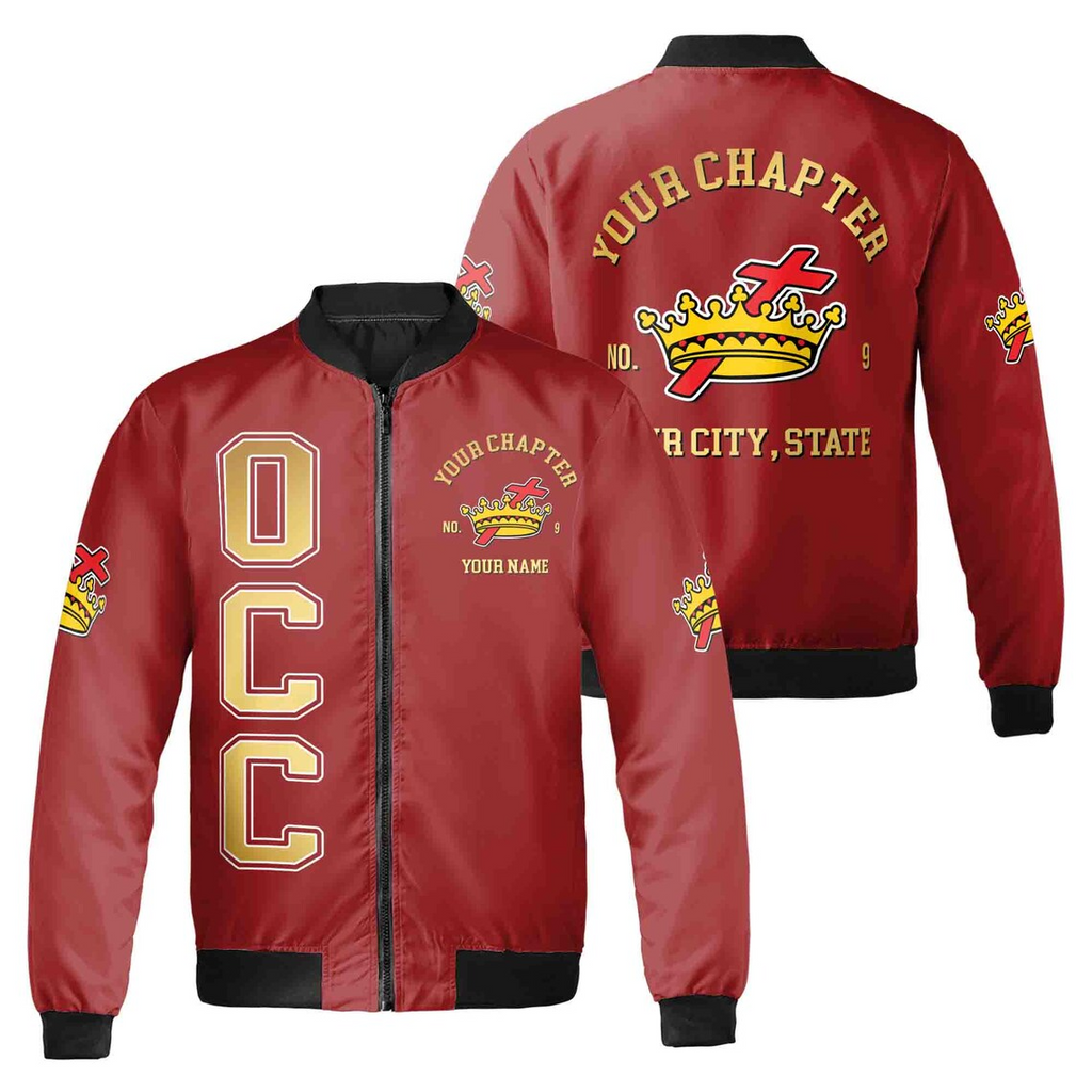 Customize Name Chapter Order of the Cyrene Crusaders Emblem Unisex Bomber Jacket (S-5XL)
