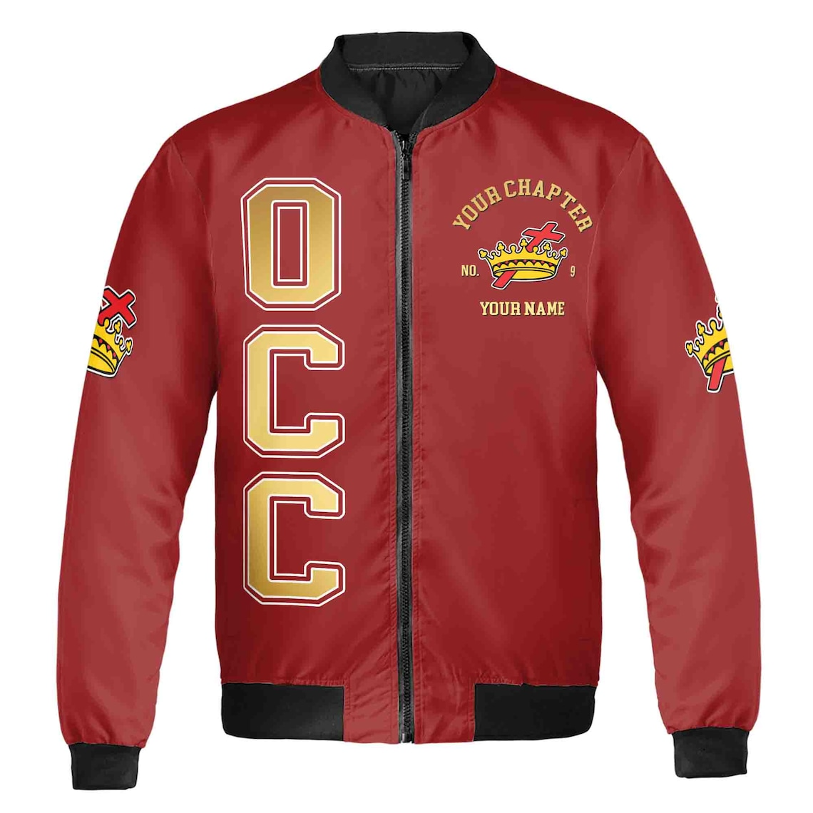 Customize Name Chapter Order of the Cyrene Crusaders Emblem Unisex Bomber Jacket (S-5XL)