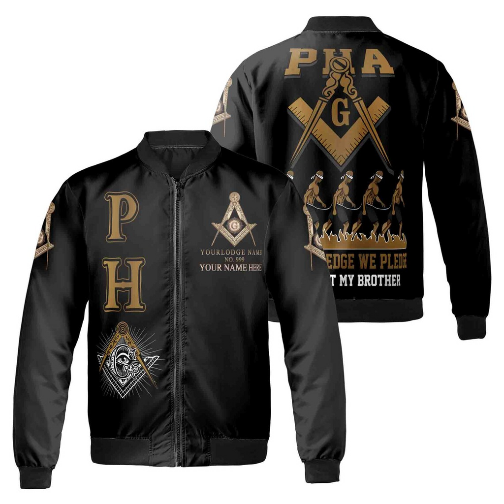 Customize Lodge Name, Name and Number PHA Bomber Jacket (S-5XL)