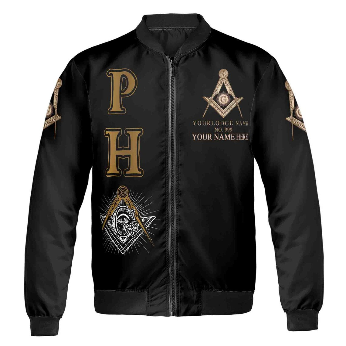 Customize Lodge Name, Name and Number PHA Bomber Jacket (S-5XL)