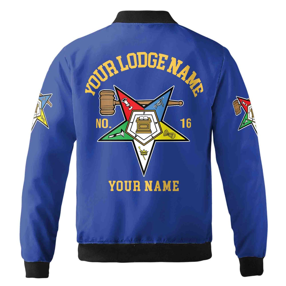 Custom Name Order of the Eastern Star Past Matron OES Unisex Bomber Jacket (S-5XL)