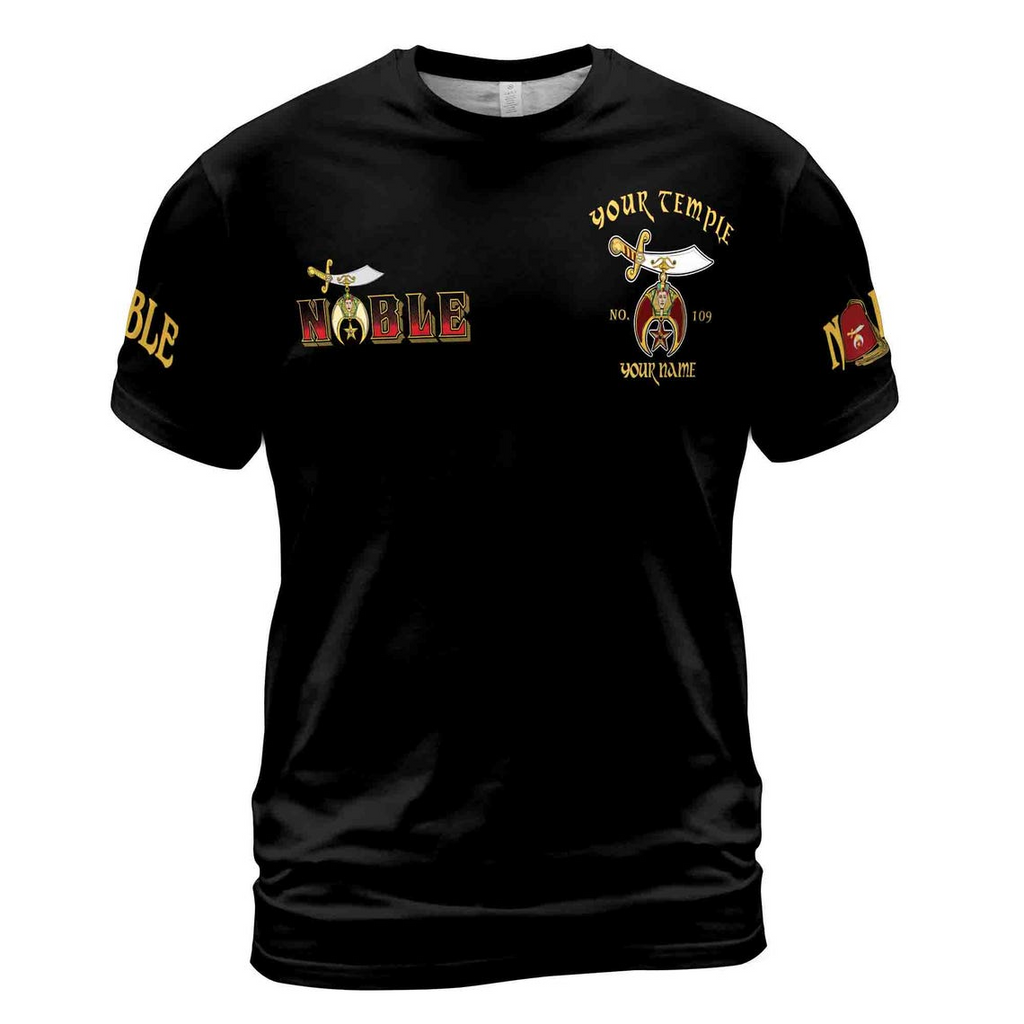 Custom Your Name, Temple Noble Shriners Ride Clyde Came 3D T-shirt Size S-5XL